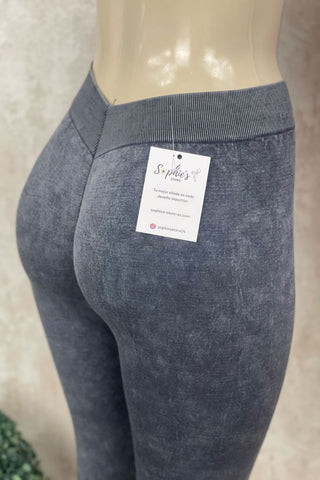 Image of Leggins pico a V efecto desgastado push up