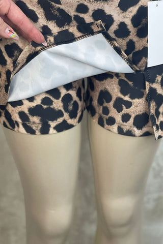 Image of Falda pantalón leopardo